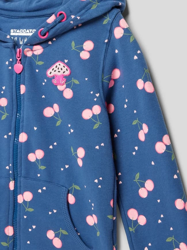 Staccato Sweatjacke Mit Allover-Muster - Blau 4 Staccato Sweatjacke Mit Allover-Muster - Blau – Bild 2