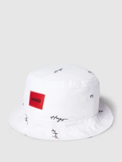HUGO Bucket Hat Mit Label-Print - Weiß