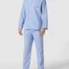 Polo Ralph Lauren Underwear Pyjama Aus Baumwolle Mit Webmuster - Hellblau