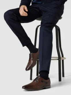 Bugatti Derbys Mit Label-Detail Modell 'Morino' - Dunkelbraun