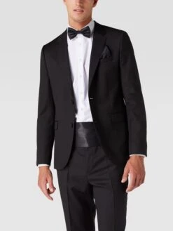 Profuomo Fliege, Einstecktuch Und Kummerbund Im Set - Schwarz