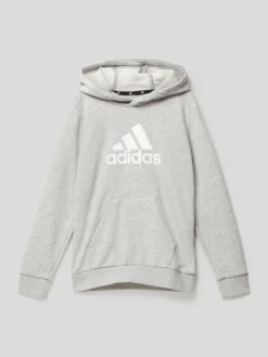 ADIDAS SPORTSWEAR Hoodie Mit Label-Print - Mittelgrau Meliert