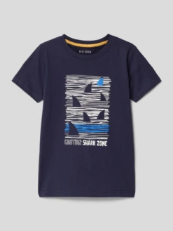 Blue Seven T-Shirt Mit Motiv-Print - Blau