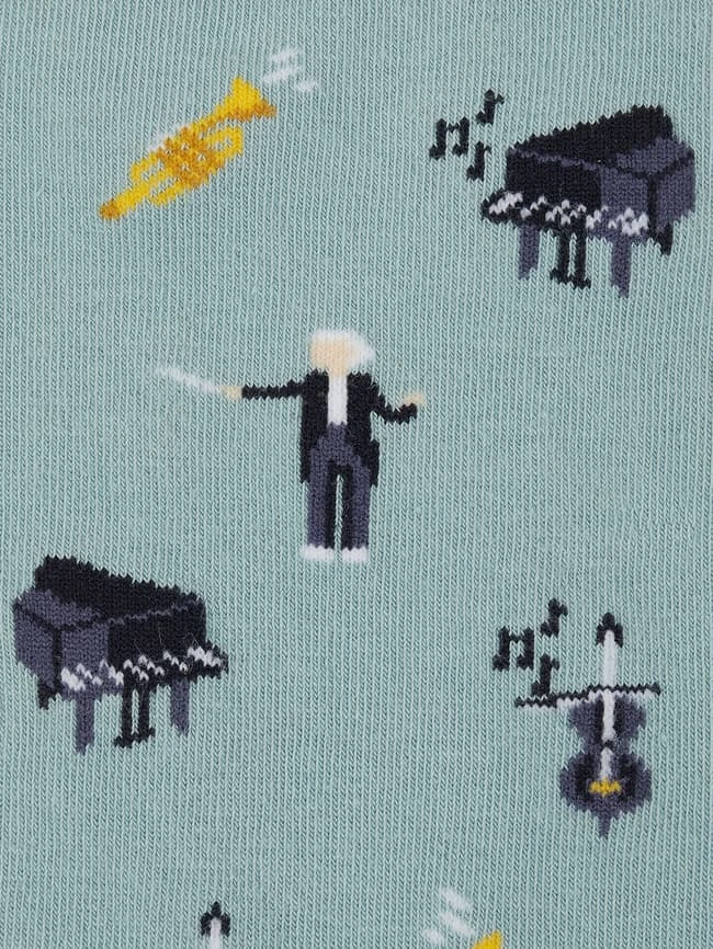 Von Jungfeld Socken Mit Allover-Muster - Hellblau 4 Von Jungfeld Socken Mit Allover-Muster - Hellblau – Bild 2