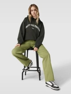 Pegador Oversized Hoodie Mit Statement-Print Modell 'Topa' - Anthrazit