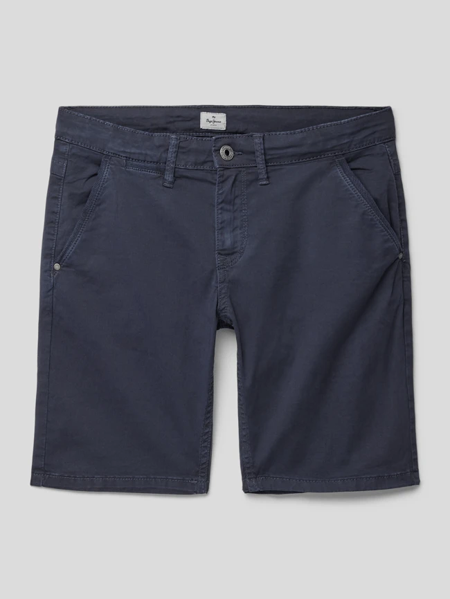Pepe Jeans Chino-Shorts Mit Leistentaschen Modell 'BURN' - Blau 3 Pepe Jeans Chino-Shorts Mit Leistentaschen Modell 'BURN' - Blau