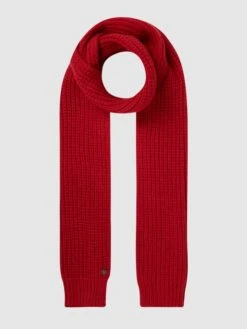 Loevenich Schal Mit Rippenstruktur - Rot