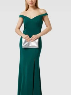 Abro Clutch Im Metallic-Look Modell 'Mimosa' - Silber