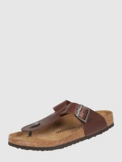Birkenstock Zehentrenner Aus Leder Modell 'Medina' - Haselnuss Braun