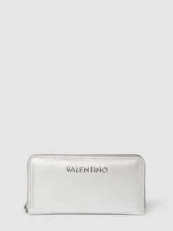 VALENTINO BAGS Portemonnaie Mit Label-Detail Modell 'Divina' - Silber