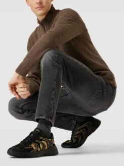 BOSS Sneaker Mit Kontrastbesatz - Schwarz