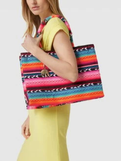 Anokhi Tote Bag Mit Allover-Muster Modell 'BOOKTOTE' - Pink