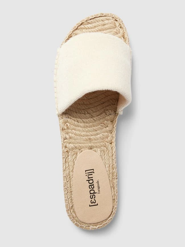 Espadrij Pantoletten Mit Breitem Riemen Modell 'Frotté' - Offwhite 5 Espadrij Pantoletten Mit Breitem Riemen Modell 'Frotté' - Offwhite – Bild 3