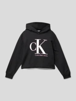 Calvin Klein Jeans Hoodie Mit Label-Print Modell 'REVEAL' - Schwarz