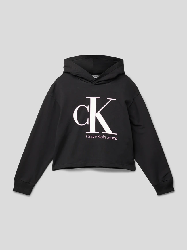 Calvin Klein Jeans Hoodie Mit Label-Print Modell 'REVEAL' - Schwarz 3 Calvin Klein Jeans Hoodie Mit Label-Print Modell 'REVEAL' - Schwarz