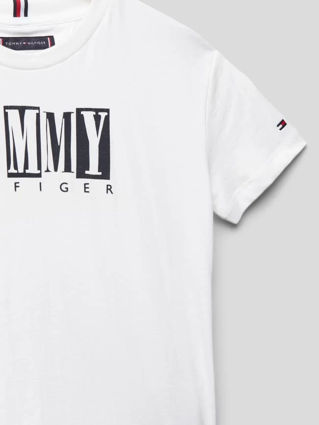 Tommy Hilfiger Teens T-Shirt Mit Label-Print - Weiß 4 Tommy Hilfiger Teens T-Shirt Mit Label-Print - Weiß – Bild 2