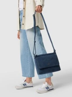 GABOR Crossbody Bag In Leder-Optik - Marineblau