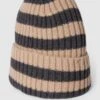 Jake*s Casual Beanie Mit Streifenmuster - Anthrazit
