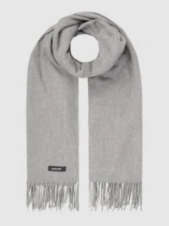Jack & Jones Schal Mit Fransen - Mittelgrau Meliert
