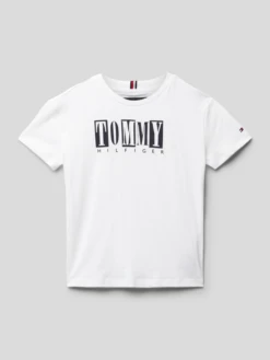Tommy Hilfiger Teens T-Shirt Mit Label-Print - Weiß