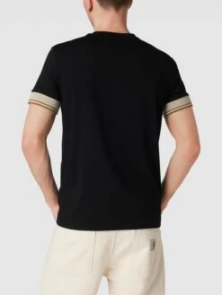 Fred Perry T-Shirt Mit Logo-Stitching Modell 'Contrast Cuff' - Schwarz -Guesi Bekleidung Geschaft 8t150him8l9l8j2ja4rkuc9m6t9jggqi6p6jag9mad2kcli9856k6chg996k2hag9573ed2k6krj8j9m88o32dhp6ks30dj26ksjeo9k68r68ob3c4q6ae36c5h3ee35corj0oo