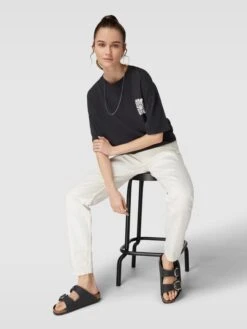 Birkenstock Sandalen Aus Leder Mit Dornschließen Modell 'ARIZONA' - Schwarz