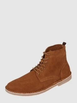 Jack & Jones Boots Aus Veloursleder Modell 'Bruce' - Mittelbraun