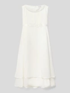 Weise Kleid Mit Schleifen-Detail - Ecru