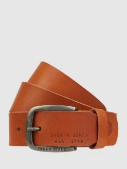 Jack & Jones Ledergürtel Mit Dornschließe Modell 'Paul' - Cognac