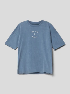 Garcia T-Shirt Mit überschnittenen Schultern - Blau