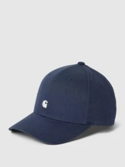 Carhartt Work In Progress Base Cap Mit Label-Stitching - Marineblau