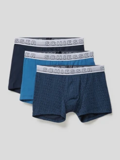 Schiesser Trunks Mit Elastischem Bund Im 3er-Pack - Blau