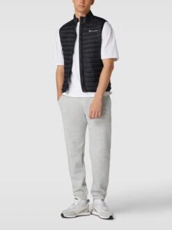 CHAMPION Steppweste Mit Label-Detail - Schwarz