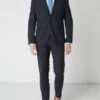 Jake*s Slim Fit Business-Hemd Aus Twill - Hellblau