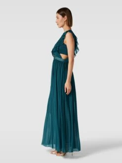 Apart Glamour Abendkleid Mit Lochmuster - Smaragdgrün