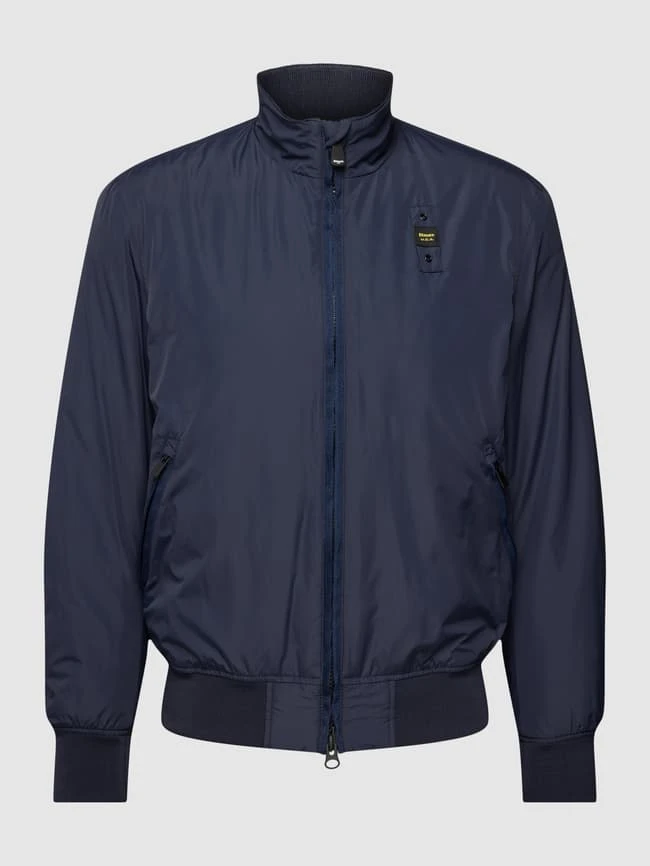 Blauer Usa Jacke Mit Stehkragen Modell 'GIUBBINI CORTI IMBOTTITO' - Marineblau 4 Blauer Usa Jacke Mit Stehkragen Modell 'GIUBBINI CORTI IMBOTTITO' - Marineblau – Bild 2