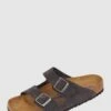 Birkenstock Sandalen Aus Veloursleder Modell 'Arizona' - Hellgrau