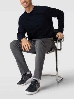 EA7 Emporio Armani Sneaker Mit Label-Details Modell 'SNEAKER ACTION LEATHER' - Marineblau