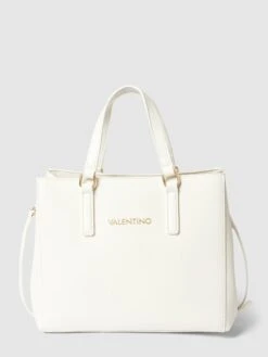 VALENTINO BAGS Handtasche Mit Label-Applikation Modell 'SUPERMAN' - Ecru