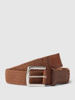Marc O'Polo Gürtel In Flecht-Optik Modell 'MAX BELT' - Haselnuss Braun