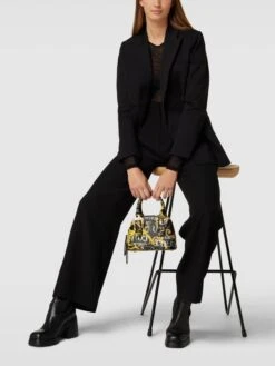 Versace Jeans Couture Handtasche Mit Allover-Logo - Schwarz