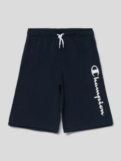 CHAMPION Sweatshorts Mit Logo-Print - Marineblau