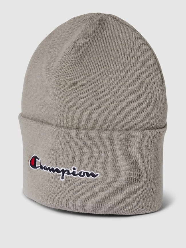 CHAMPION Beanie Mit Label-Stitching Modell 'Beanie Cap' - Mittelgrau Meliert 3 CHAMPION Beanie Mit Label-Stitching Modell 'Beanie Cap' - Mittelgrau Meliert