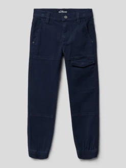 S.Oliver RED LABEL Slim Fit Cargohose Mit Cargotasche - Marineblau