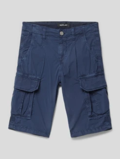 Replay Cargoshorts Mit Seitlichen Eingrifftaschen - Marineblau