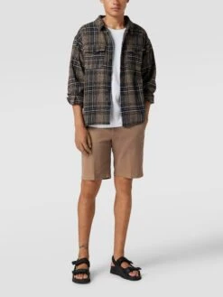 REVIEW Chino-Shorts Mit Logo-Detail - Taupe