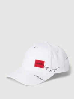 HUGO Cap Mit Label-Patch - Weiß