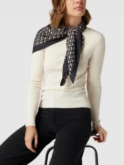 BOSS Seidenschal Mit Allover-Muster Modell 'Lainey' - Camel