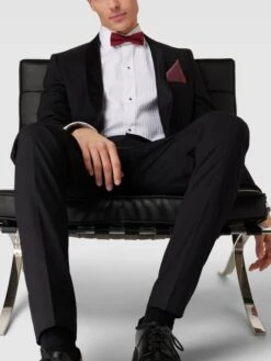 Willen Einstecktuch Mit Allover-Muster - Dunkelrot