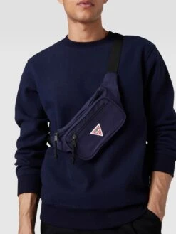 Guess Bauchtasche Mit Label-Applikation - Marineblau